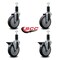 Service Caster 5'' Thermoplastic Rubber Wheel Swivel 1-1/4'' Expanding Stem Caster Set 2 Brakes, 4PK SCC-EX20S514-TPRB-2-PLB-2-114 - alternate 5